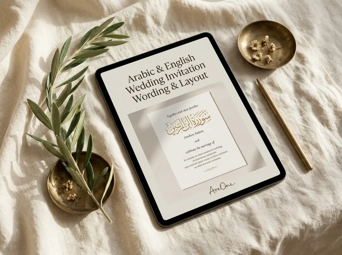 Arabic–English Invitation Wording (Examples + Layout)
