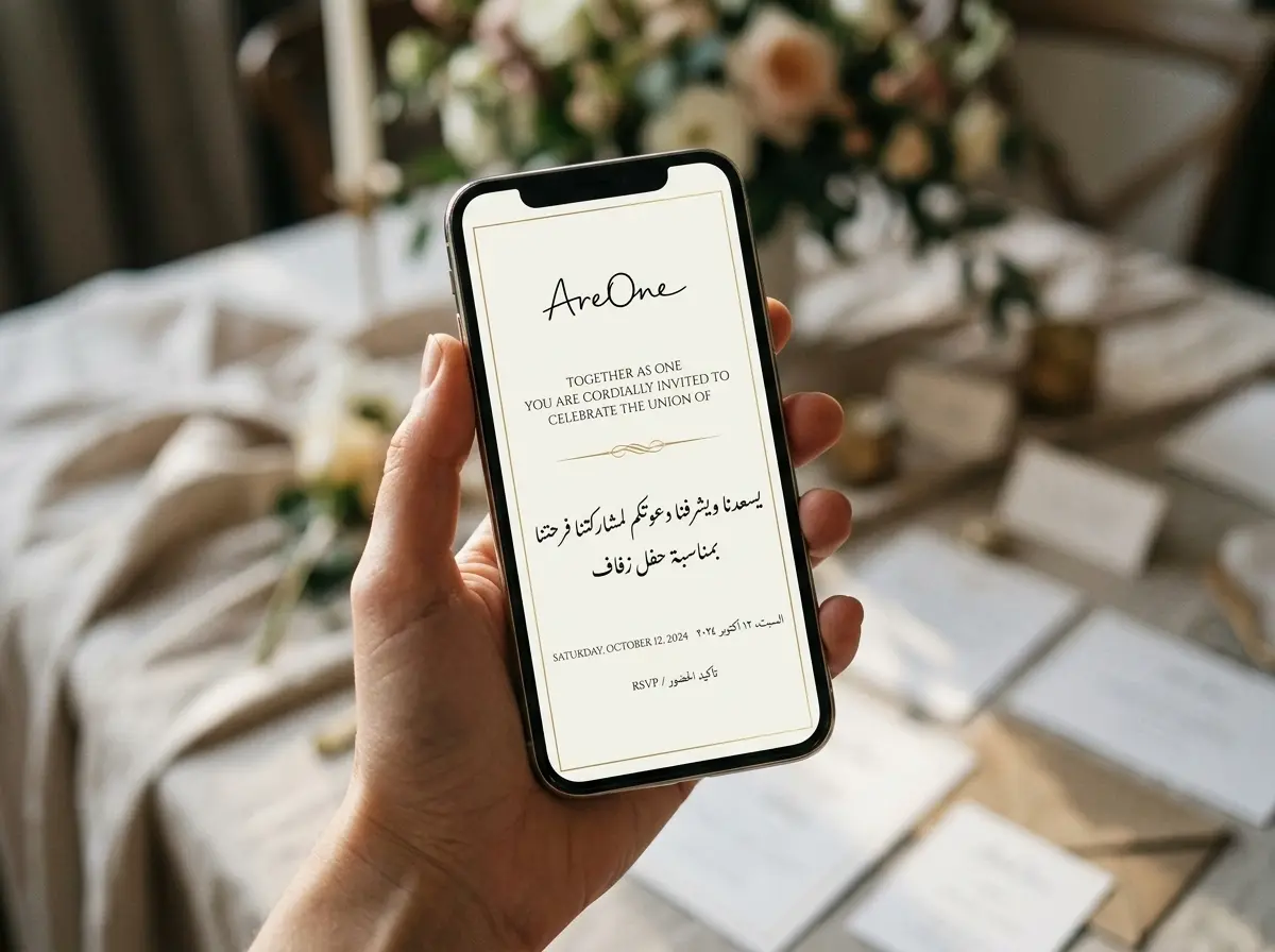 Arabic–English Invitation Wording (Examples + Layout)