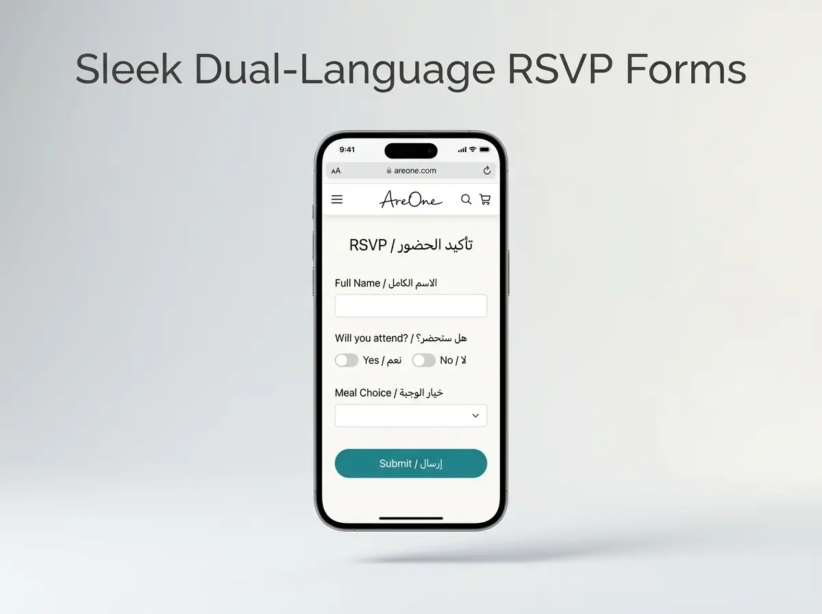 Arabic–English Invitation Wording (Examples + Layout)