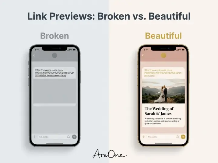 Make Your Wedding Invitation Link Preview Beautiful (WhatsApp & iMessage)