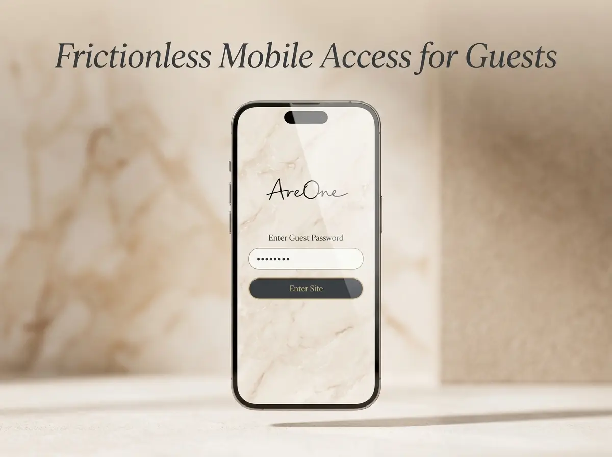 A smartphone showing an easy-to-use password entry screen with a clean layout and an Enter button.