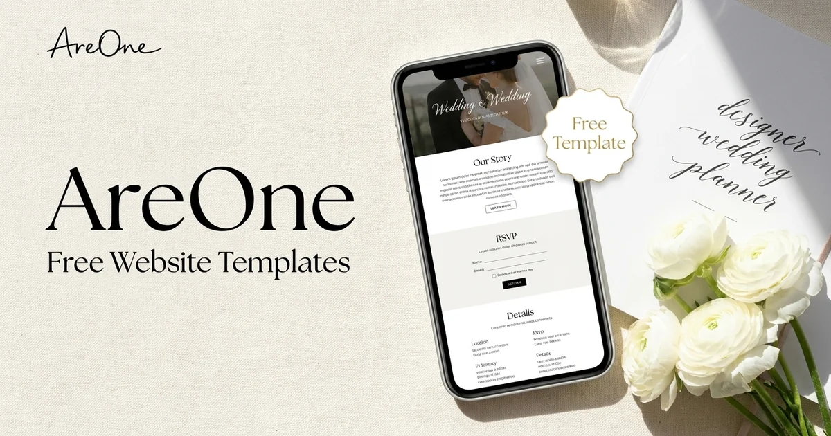 Free Wedding Website Templates | AreOne